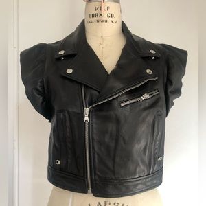 Leather Valentino Cropped Jacket